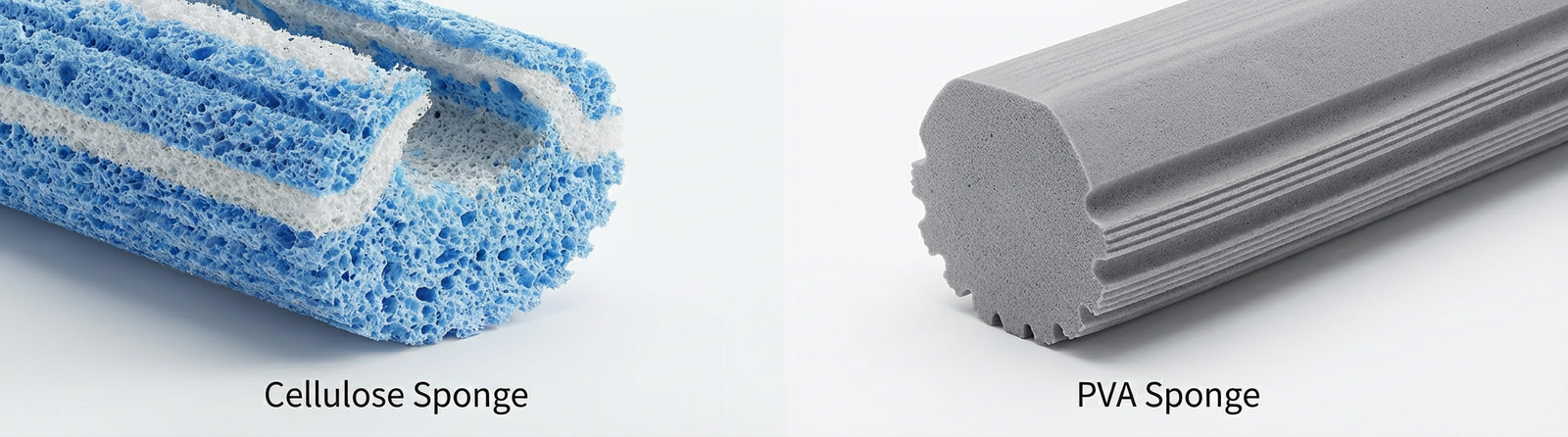 Cellulose sponge vs PVA sponge