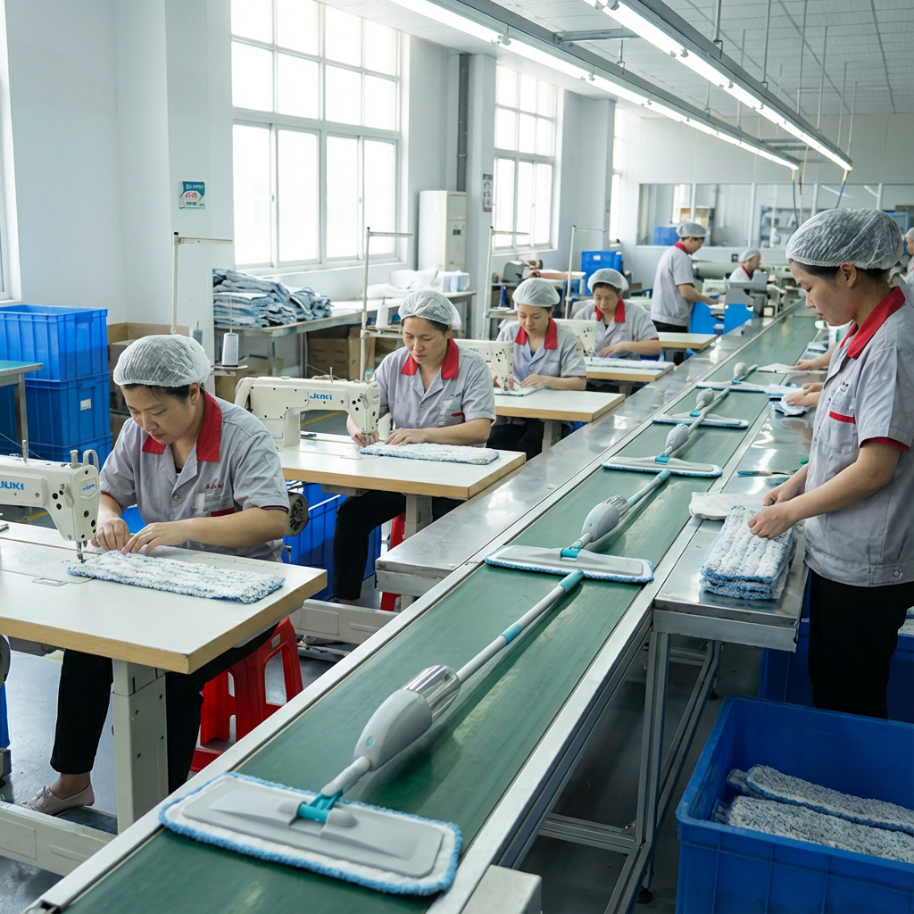 Mop factory workshop panorama