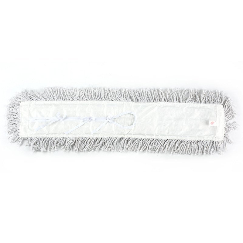 Back of the 56 cm cotton yarn pad, showing the white backing and loop fringe