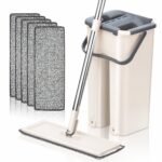 Flat Mop and Squeeze Bucket Set