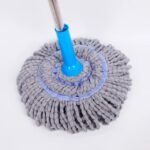 Grey Microfiber Twist Mop with Steel Pole