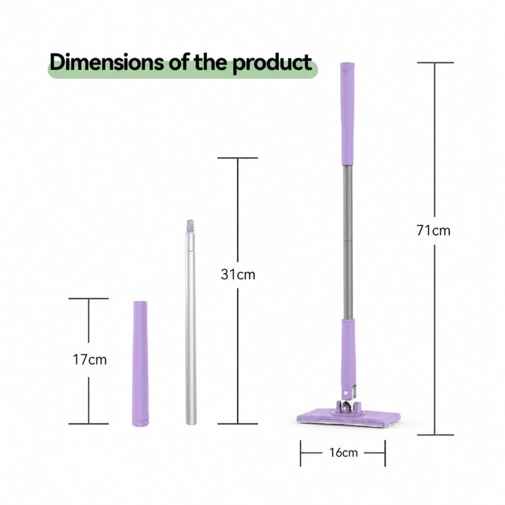 Mini Push-Pull Clip Mop for Bathrooms