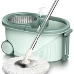 Mint Dual-Drive Spin Mop Bucket on Wheels