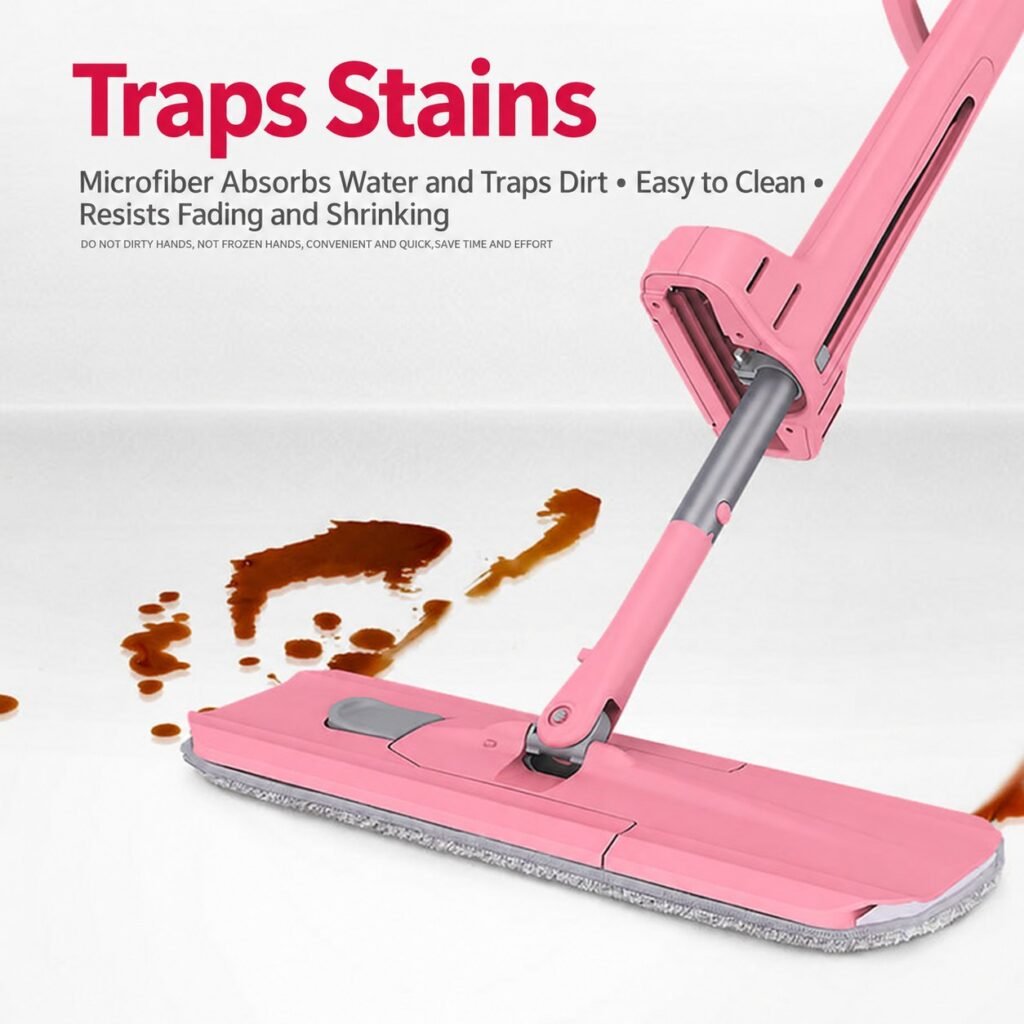 Push-Pull Squeeze Flat Mop with Comb