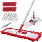 Red Chenille Flat Mop Set with Two Refills