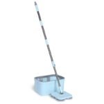Rounded-Square Spin Mop with Rectangular Bucket