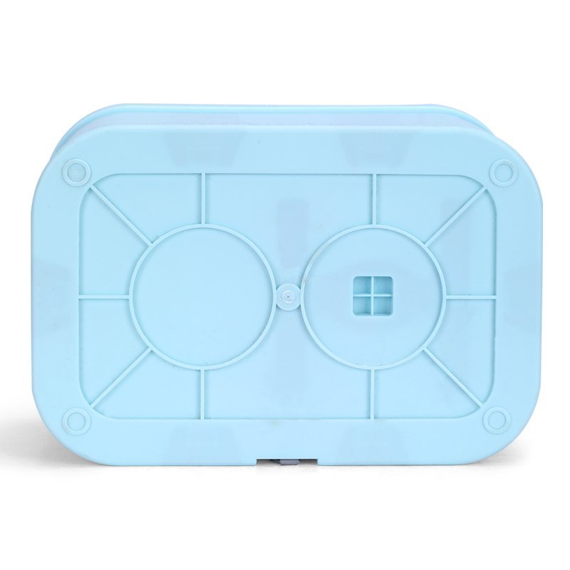 Base of the rectangular spin mop bucket seen from below on white