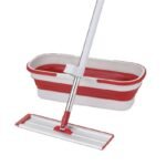 Self-Wringing Flat Mop with Folding Bucket