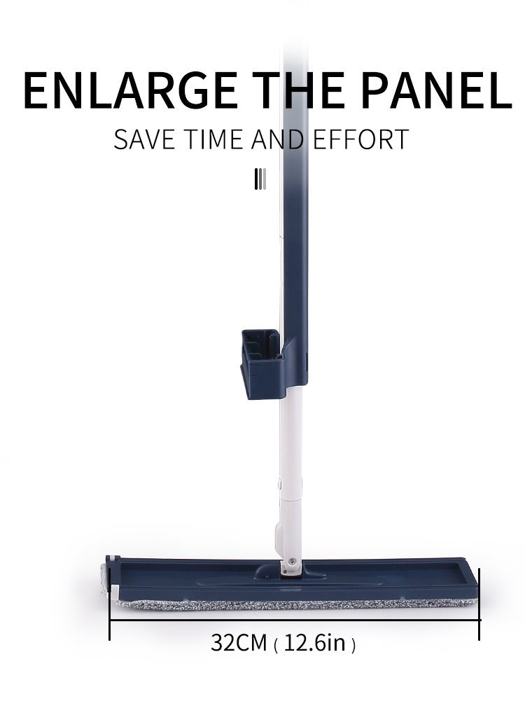 Front view of the self-wringing flat mop showing the 32 cm head width