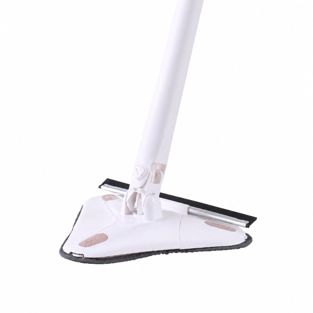 Self-Wringing Triangle Mop with Squeegee
