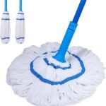 Self-Wringing Twist Mop with Scrubbing Pad