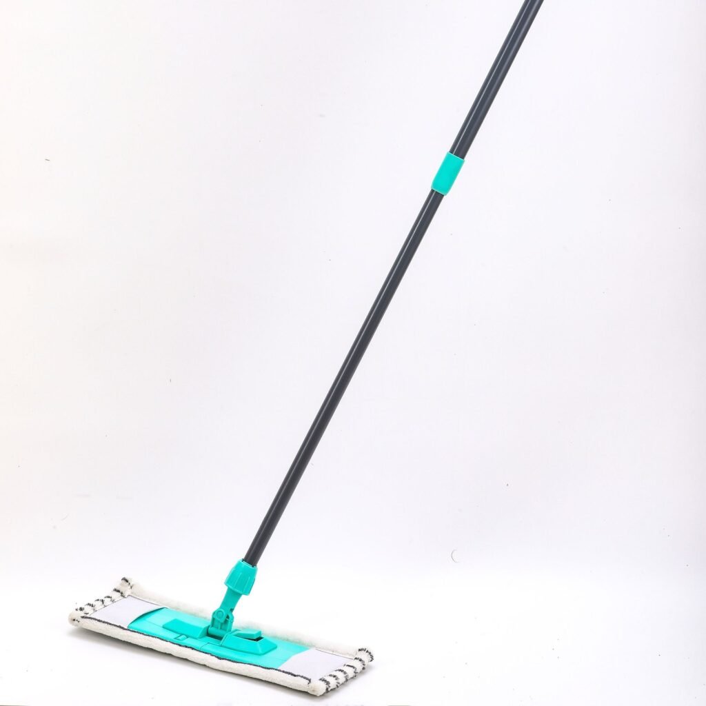 Slide-Release Folding Flat Mop with Two Pads