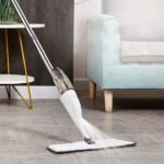 Stainless-Pole Spray Mop with Smoked Bottle
