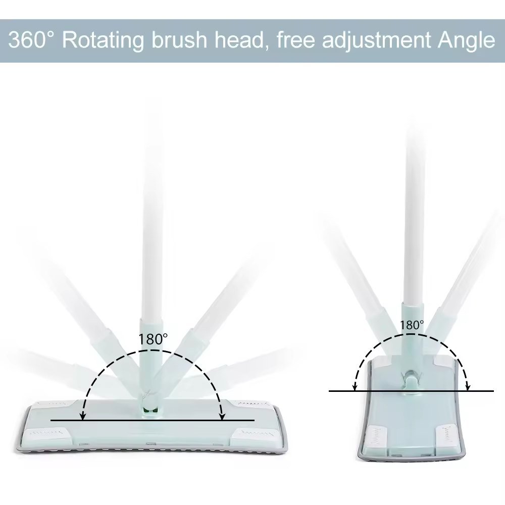 Mint flat mop head swivelling 180 degrees front to back and side to side