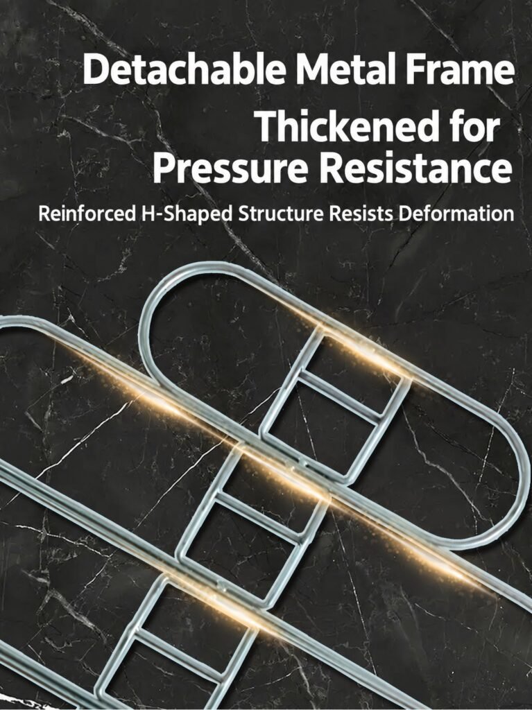 Detachable metal wire frames of the dust mop with H-shaped cross bars