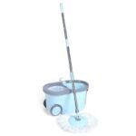 Wheeled Double-Spin Mop Bucket with Dispenser